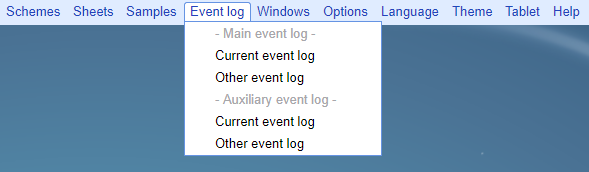 Event Log Menu Item